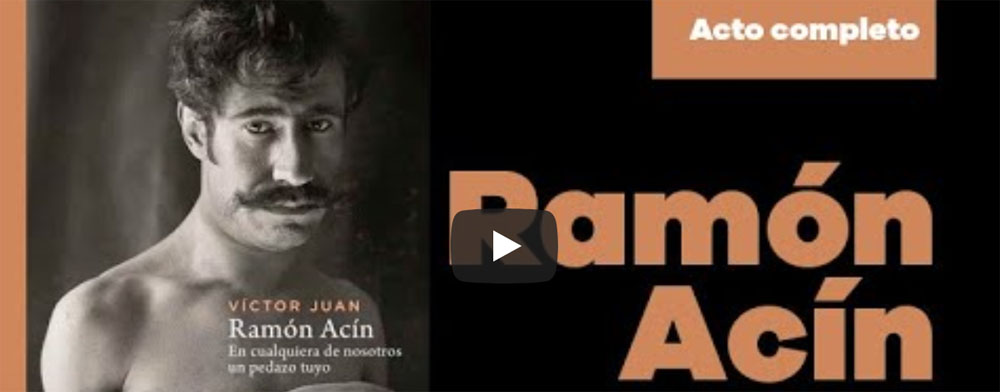 La presentación del libro de Víctor Juan sobre Ramón Acín en la Fundación Anselmo Lorenzo