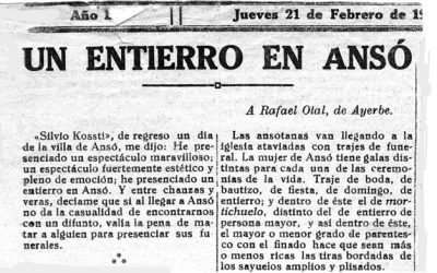 Ramón Acín toma la palabra, 76. Un entierro en Ansó